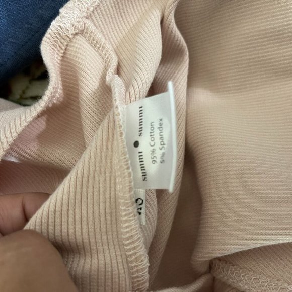 Summi Summi Ribbed T-Shirt Short Sleeve Bodysuit Size XS Light Pink - Picture 8 of 8